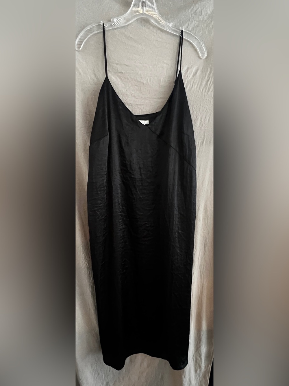 H&M Black Satin Maxi Slip Dress